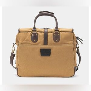 The Normal Brand Utility Tan Leather/Canvas Laptop Bag